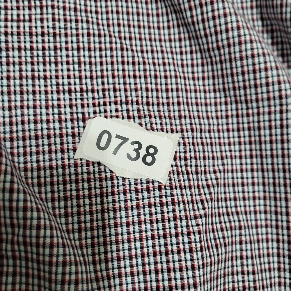 Eddie Bauer Shirt Mens Small Wrinkle Resistant Button Down Blue Red Plaid Cotton - Picture 9 of 9
